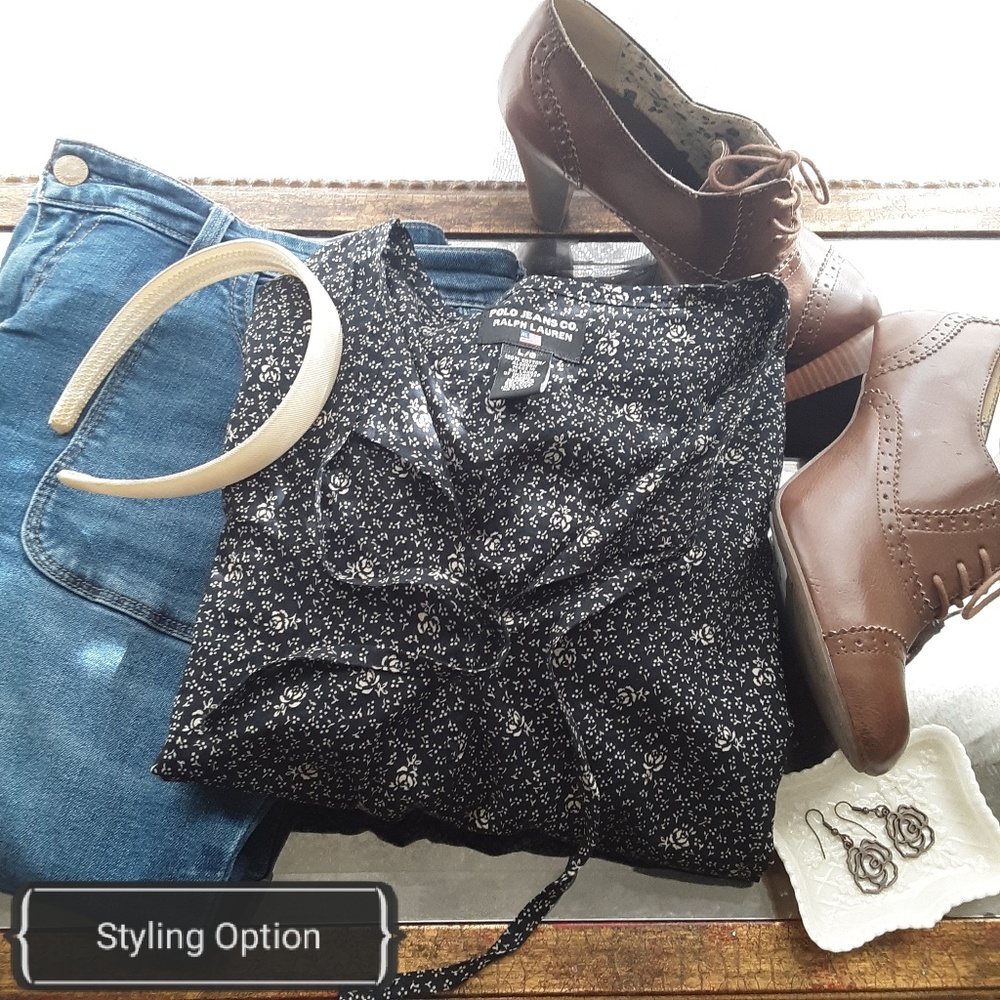 Polo Jeans Co. • Floral Peasant Blouse